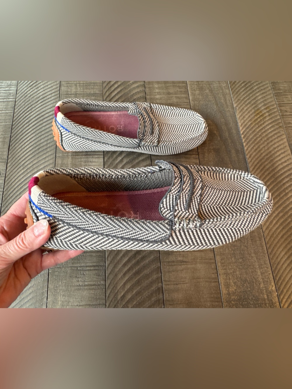 Rothy's The Driver Herringbone Iron Slip-On Loafers Women’s Size 6 - Picture 3 of 15
